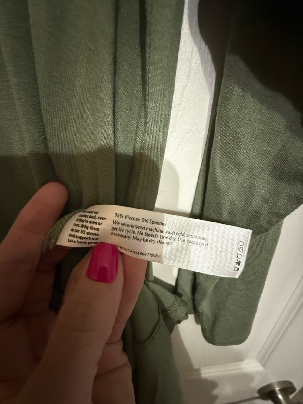 Eileen Fisher Sage Green 3/4 Sleeve Swing Tunic - Picture 3 of 6